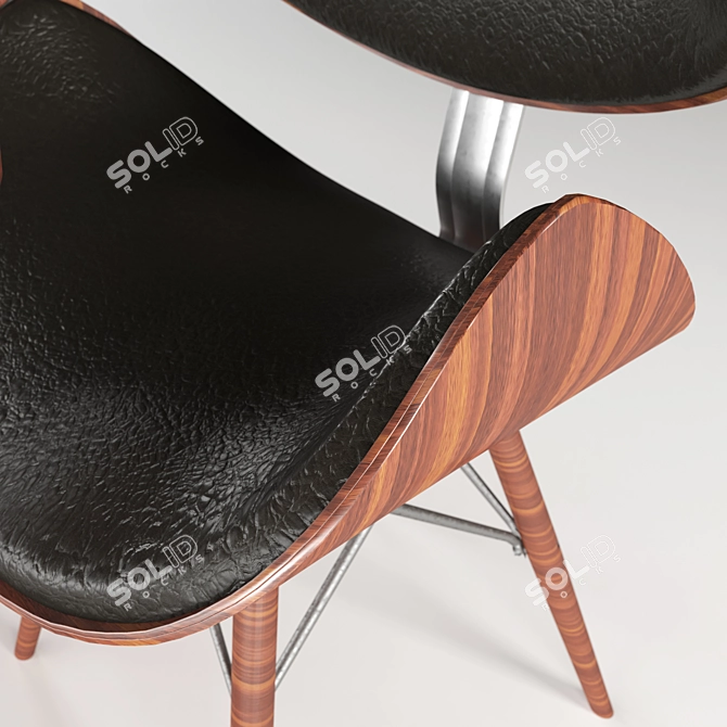 Elegant Furniture Set: Table & Chairs 3D model image 2