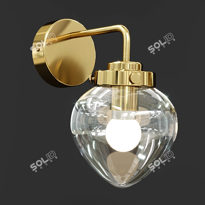 Contemporary Glass Sconce 3D model image 2