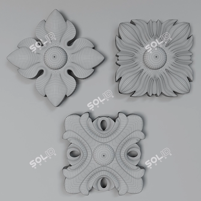  3D Flower Model with FBX Format 3D model image 3