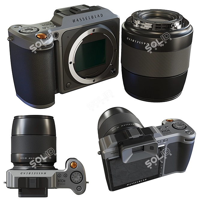 Hasselblad X1D2: Medium Format Mirrorless Camera 3D model image 2