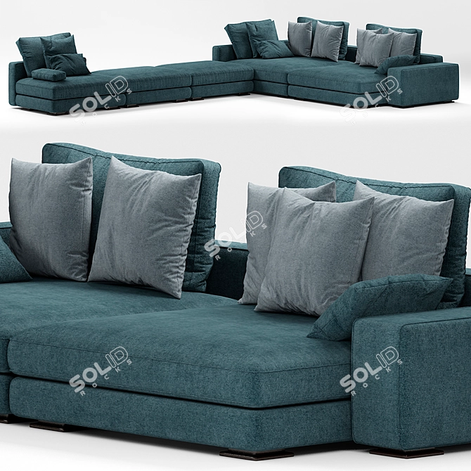 Flou MyPlace 7-Seater Sofa: Ultimate Comfort and Style 3D model image 1