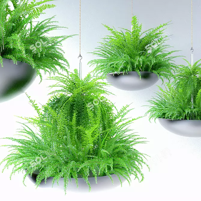 Elevate Your Space: Hanging Plant Pot 3D model image 1