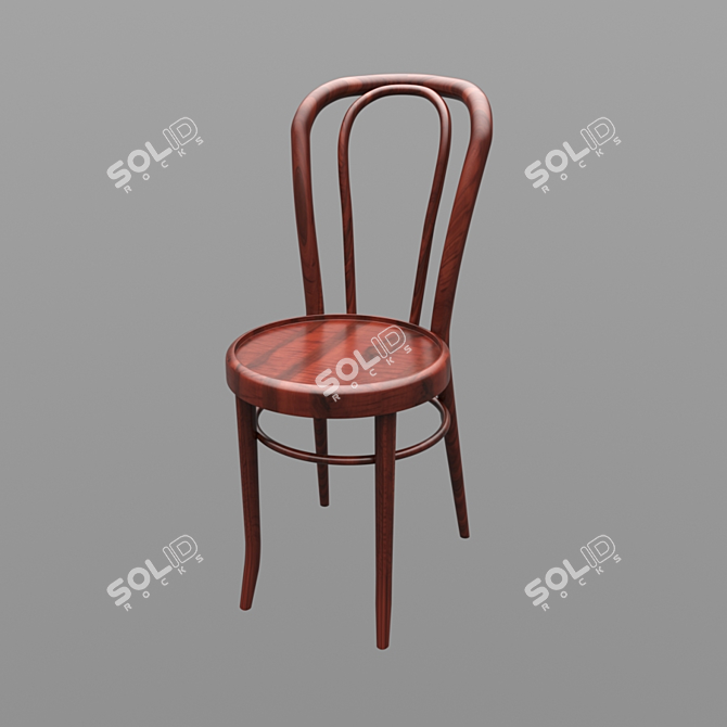 Classic Thonet Chair 3D model image 2