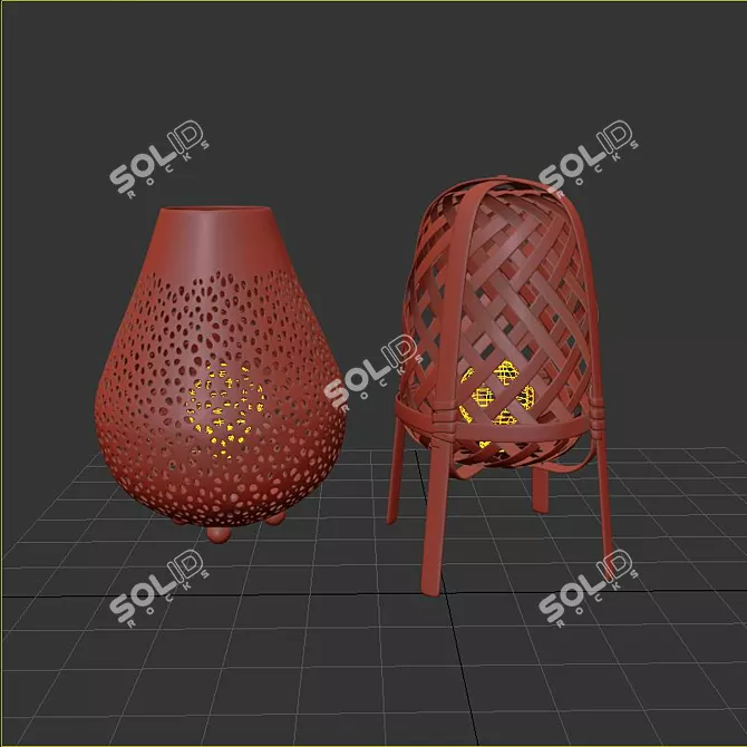 Modern Rustic Knixhult Lamp 3D model image 2