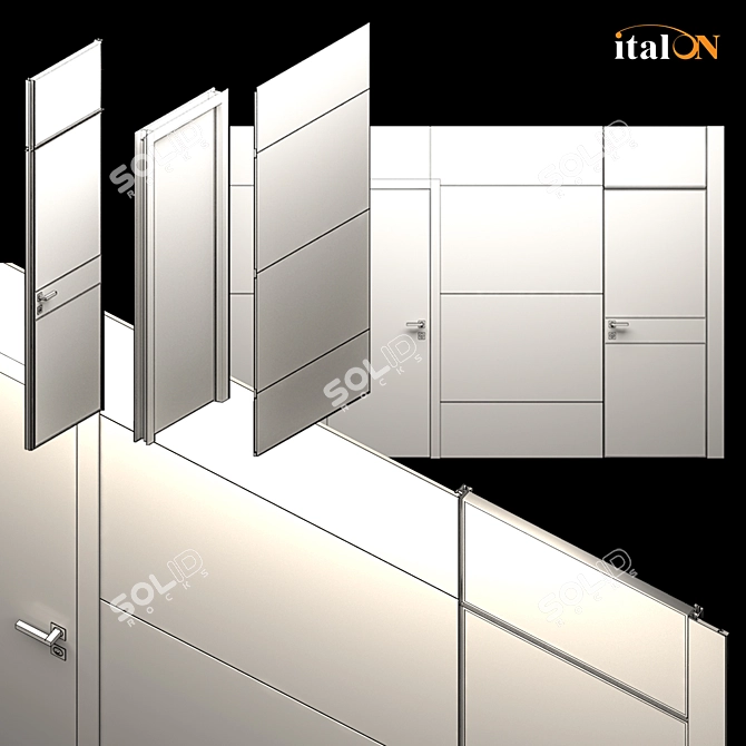 Versatile Panel and Door Combination 3D model image 3