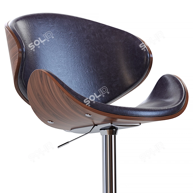 HOGRONDEN Brown Bar Stool 3D model image 2