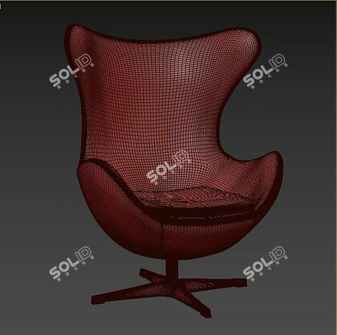 Cozy Swivel Balloon Chair 3D model image 3