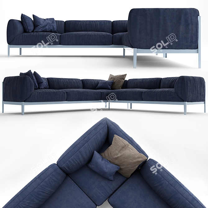 Luxury Cassina Cotone Sofa 3D model image 1