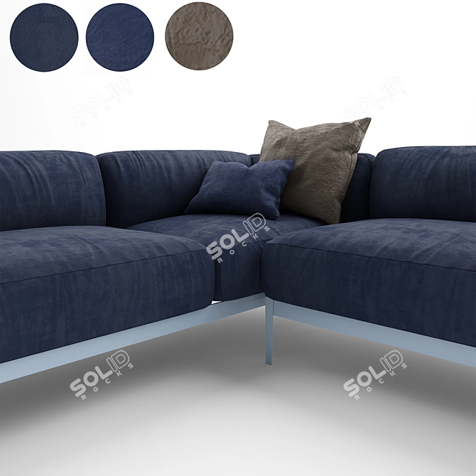 Luxury Cassina Cotone Sofa 3D model image 2