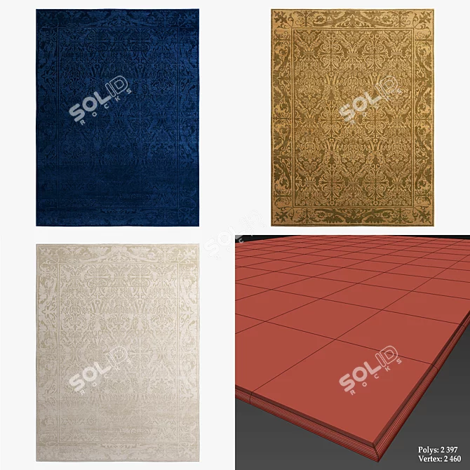 Classic Alcaraz Rugs - Elegant and Timeless Designs 3D model image 2