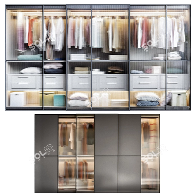 Layered Wardrobe Novamobili 3D model image 1