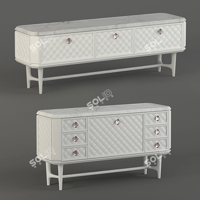 Elegant Sideboards with Legs - Bellagio 3D model image 1