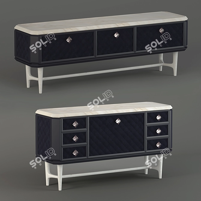 Elegant Sideboards with Legs - Bellagio 3D model image 2