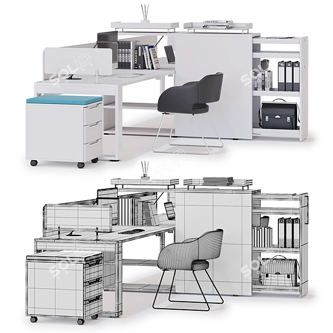 LAS LOGIC v3: Efficient Office Workspace 3D model image 2