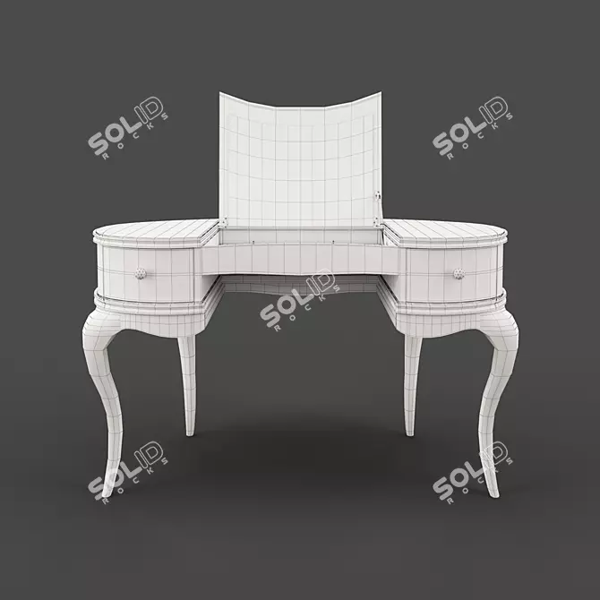 RIMINI White Lacquer Dressing Table by Fratelli Barri 3D model image 3