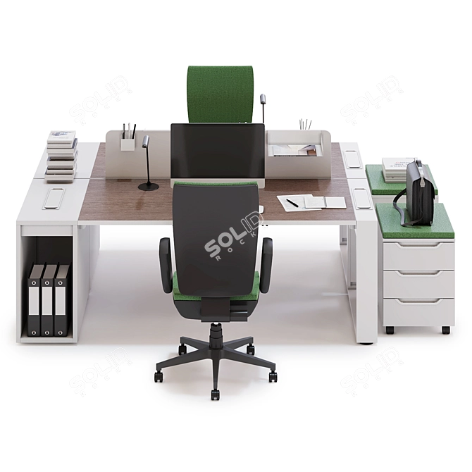 LAS LOGIC Office Workspace 3D model image 2