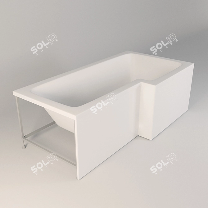 Relisan Options 165x85 R - Acrylic Bathtub 3D model image 1