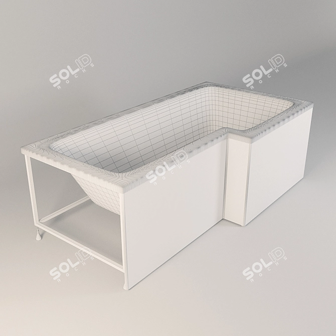 Relisan Options 165x85 R - Acrylic Bathtub 3D model image 3