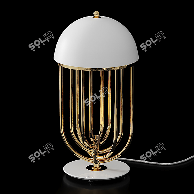 Elegant Turner Table Lamp 3D model image 2