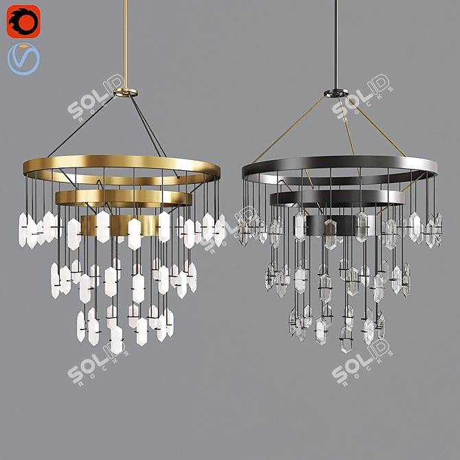 Luxury Crystal Chandelier 3D model image 1