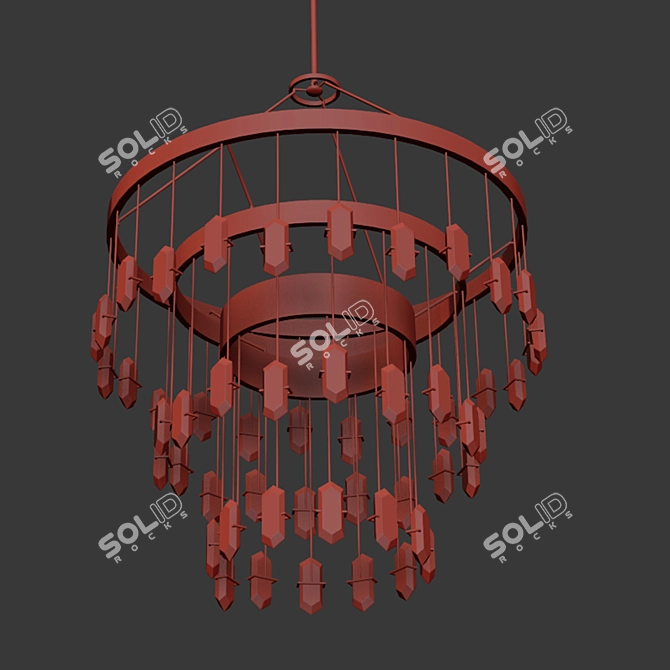 Luxury Crystal Chandelier 3D model image 2