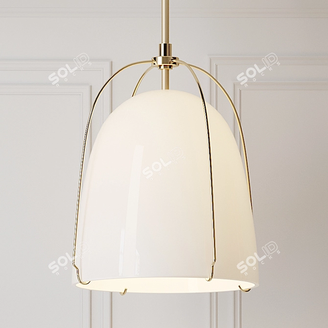 Haleigh 8" Split Glass Dome Pendant 3D model image 3