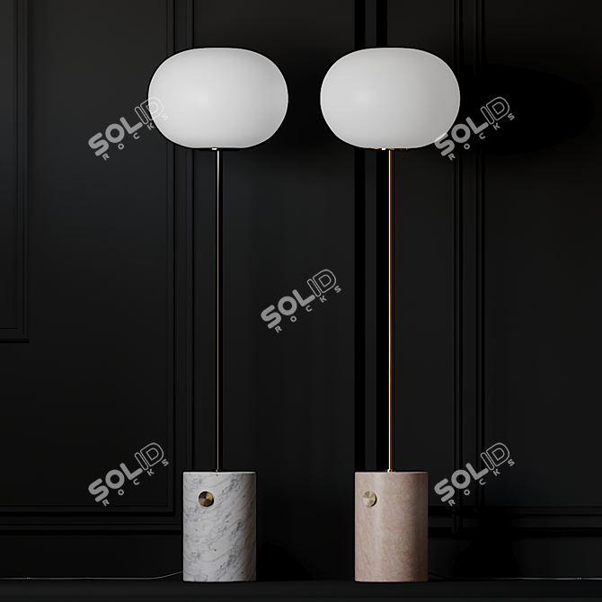 Sleek Modern JWDA Floor Lamp 3D model image 1