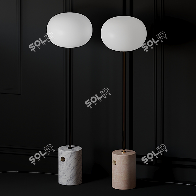 Sleek Modern JWDA Floor Lamp 3D model image 3