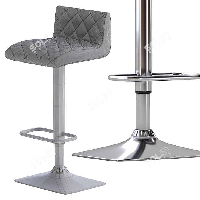 Modern Adjustable Bar Stool: Coen 3D model image 3