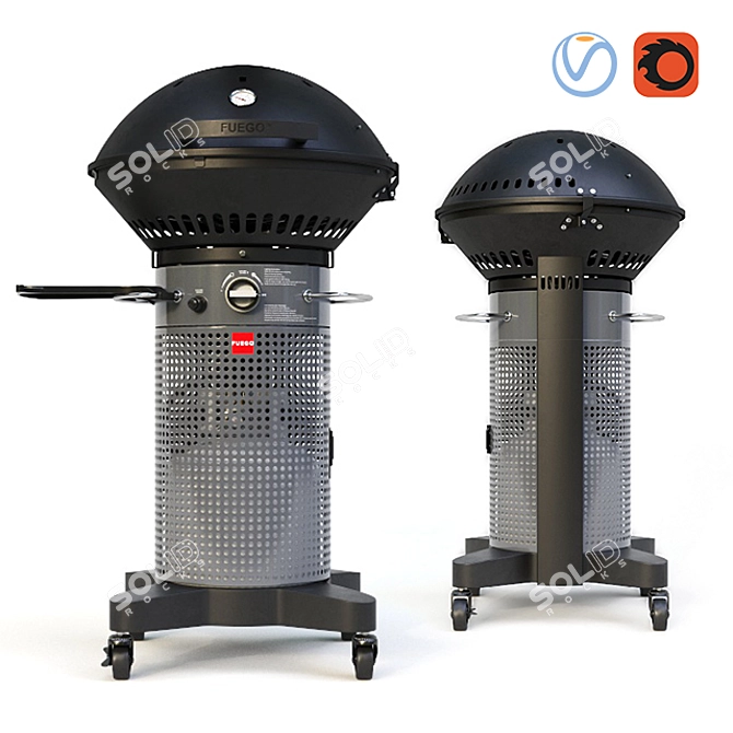 Fuego Professional F24C Gas Grill 3D model image 1