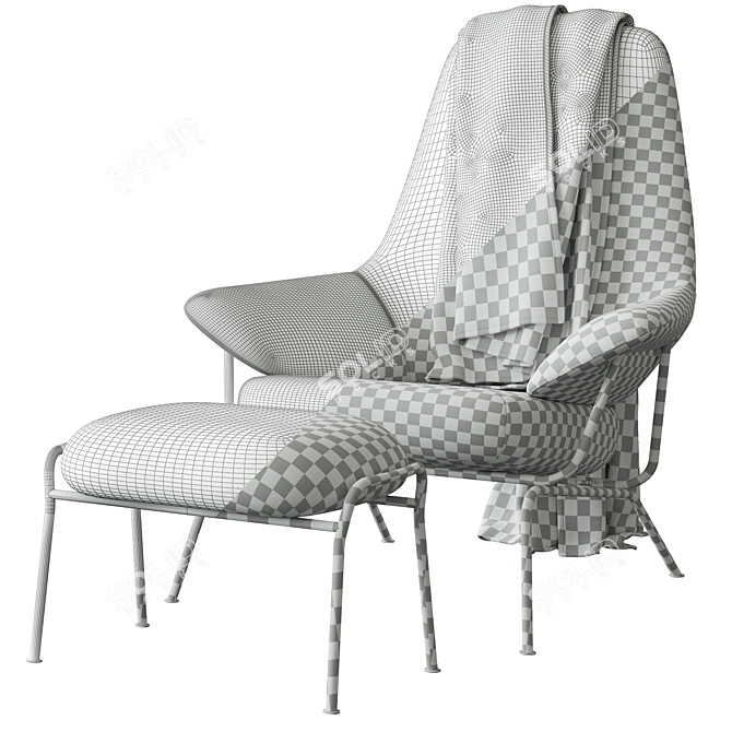 Finnish-inspired Hai Chair: High-end Style 3D model image 3