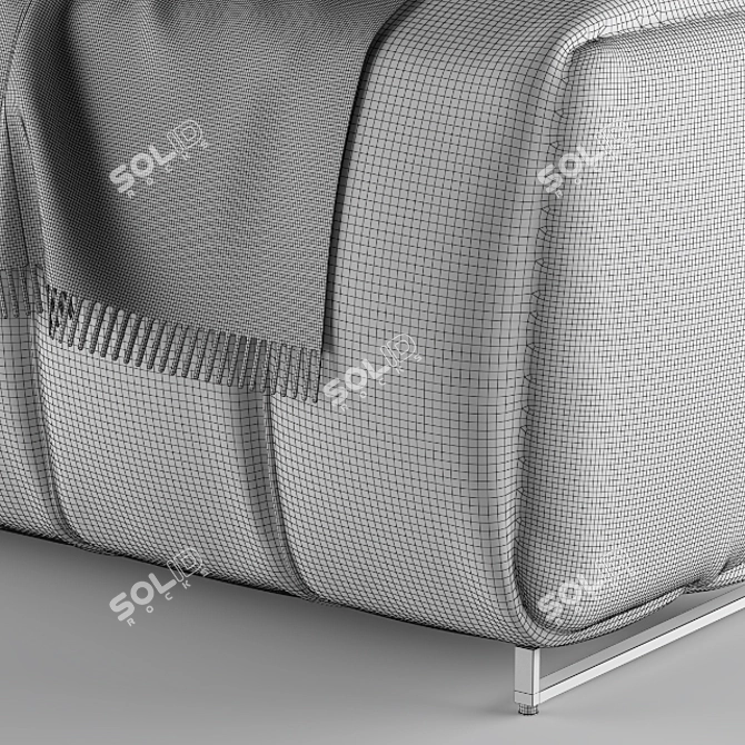 Comfort Square Bed Stool 3D model image 2