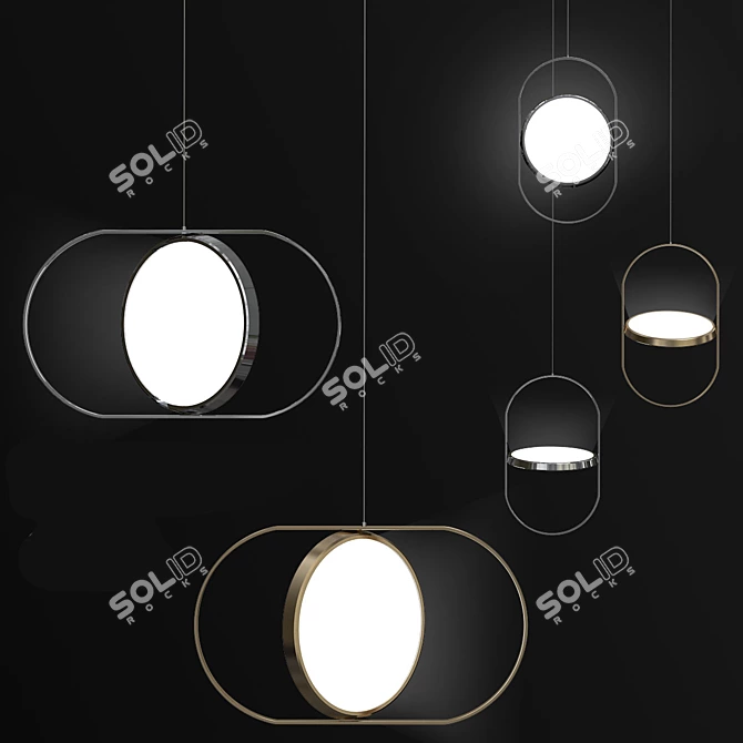 Reversible Pendant Light: KUU 3D model image 1