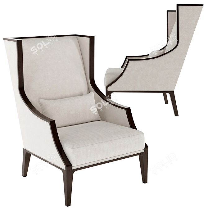 Elegant Bykepi Armchair: A Perfect Décor 3D model image 1