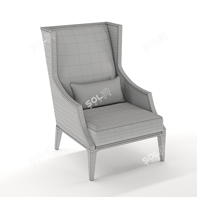 Elegant Bykepi Armchair: A Perfect Décor 3D model image 3