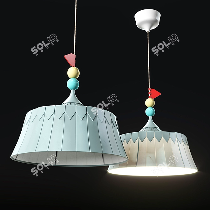 Playful Pendant Lamp for Kids - IKEA Trollbo 3D model image 1