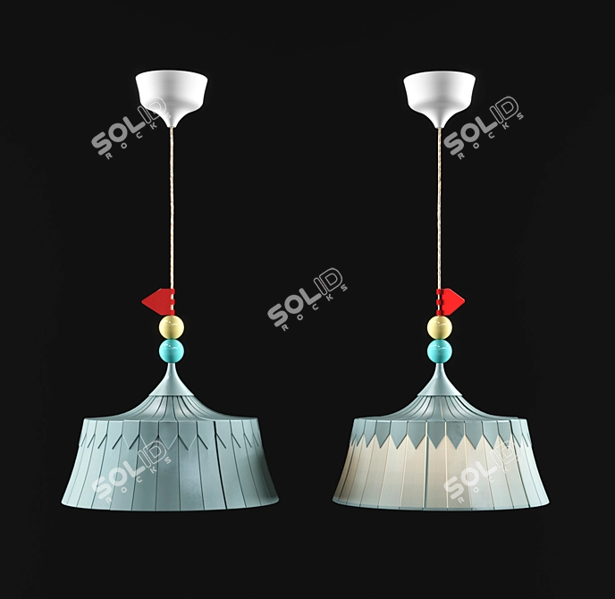 Playful Pendant Lamp for Kids - IKEA Trollbo 3D model image 2