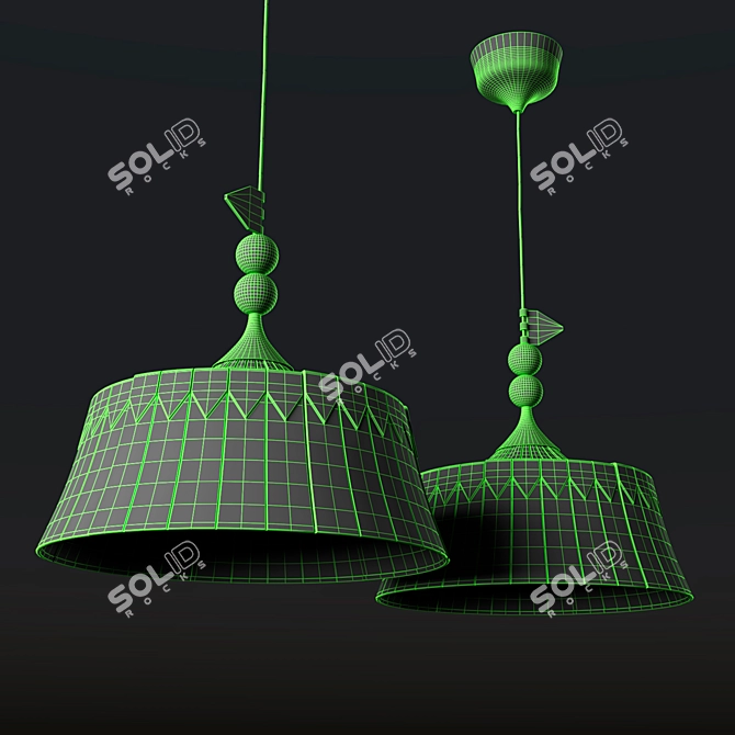 Playful Pendant Lamp for Kids - IKEA Trollbo 3D model image 3