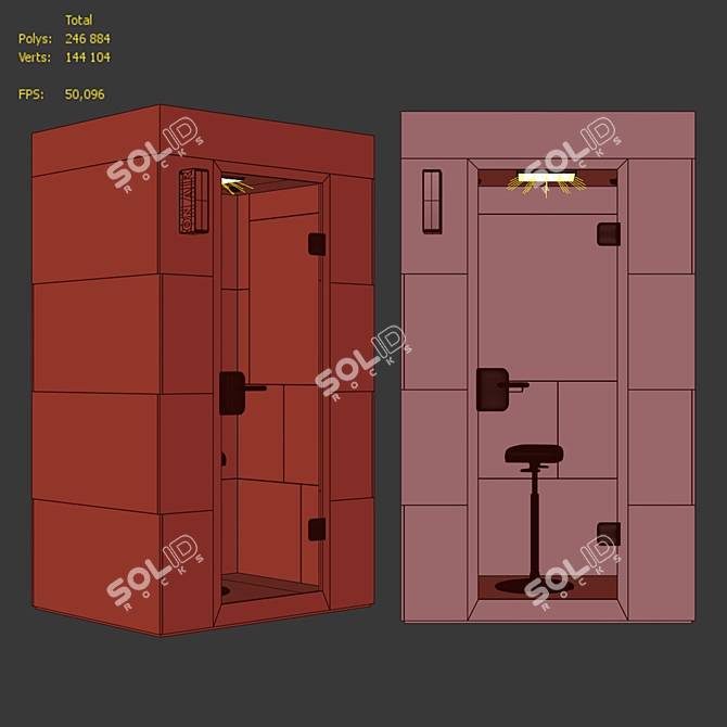 Steelcase Acoustic Pods Phone Unit 3D model image 3