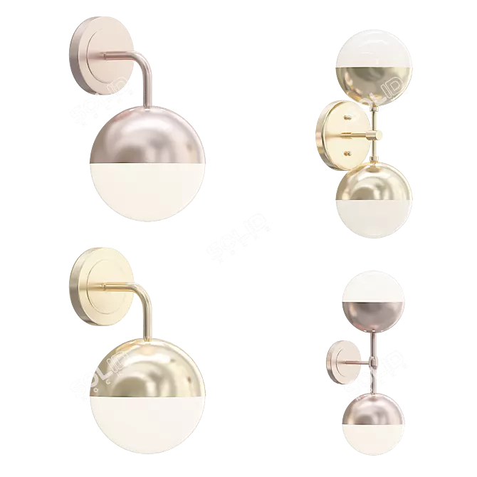 Copper Light Bra Collection 3D model image 2