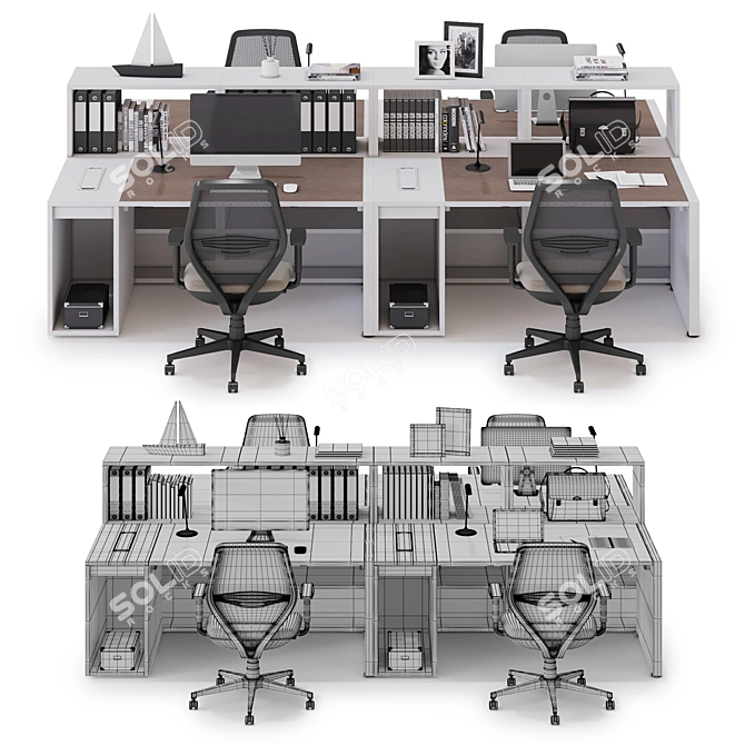 LAS LOGIC v5: Efficient Office Workspace 3D model image 2