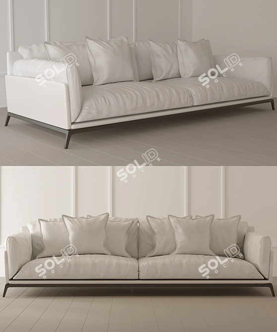 ZBrush-designed Faubourg Sofa 3D model image 2