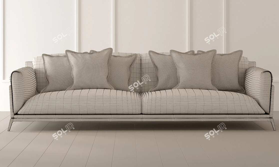 ZBrush-designed Faubourg Sofa 3D model image 3