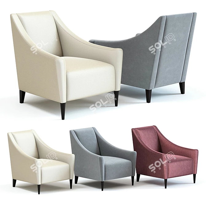 Rivera Armchair: Stylish 3D Model 3D model image 1