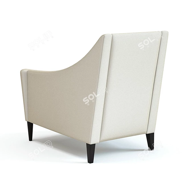 Rivera Armchair: Stylish 3D Model 3D model image 3