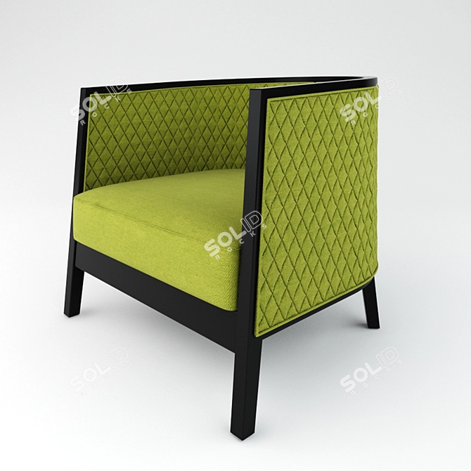 Sleek Saten Chair: Luxurious and Comfortable 3D model image 1