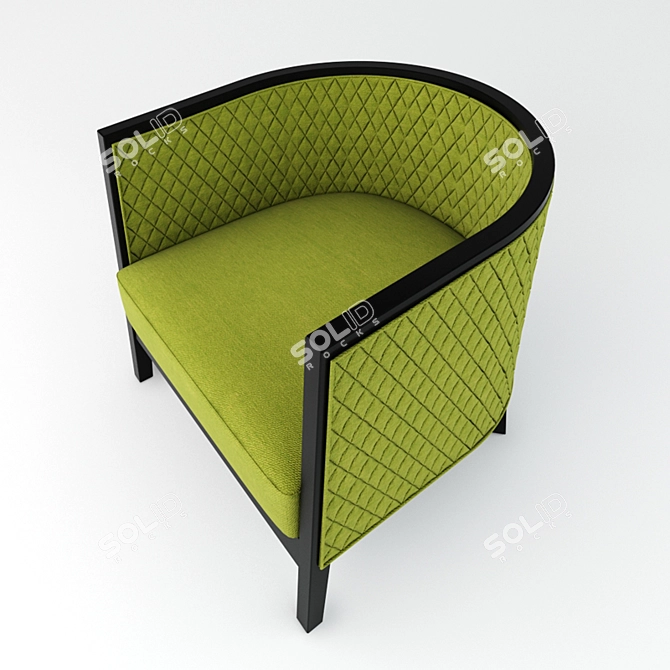 Sleek Saten Chair: Luxurious and Comfortable 3D model image 2