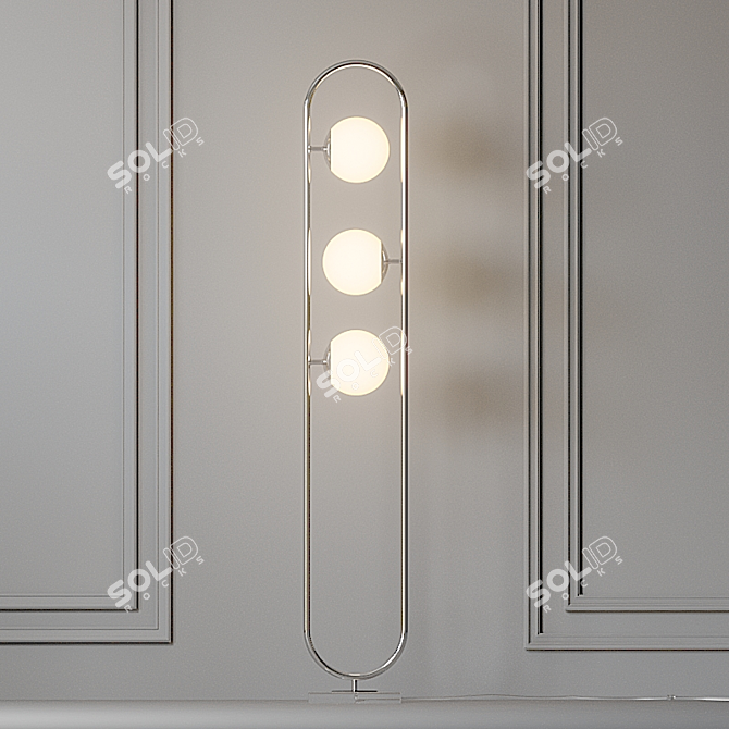 Anthropologie Sabrina LED Floor Lamp 3D model image 1