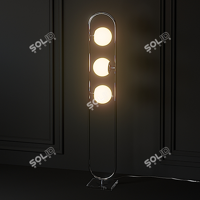 Anthropologie Sabrina LED Floor Lamp 3D model image 2