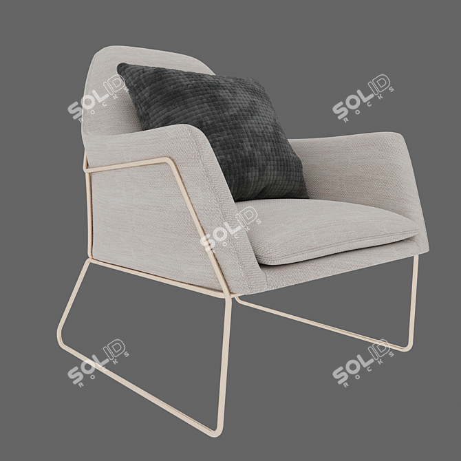 Elegant Forma Chair: Milkyway Ivory 3D model image 2